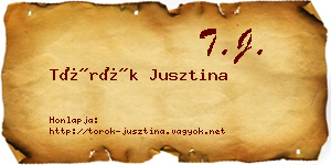 Török Jusztina névjegykártya