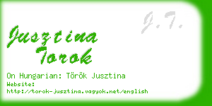 jusztina torok business card